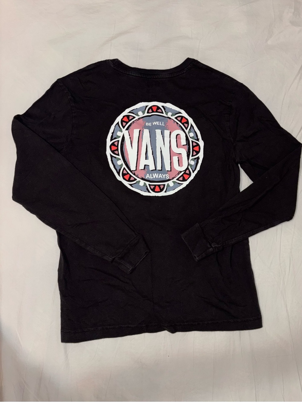 Vans Black Women’s Long-Sleeve Logo Shirt 100% Cotton